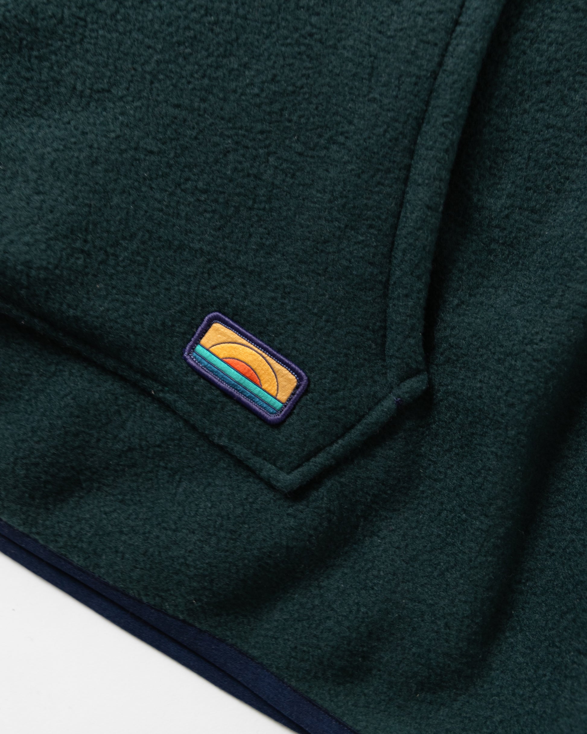 green polar fleece logo