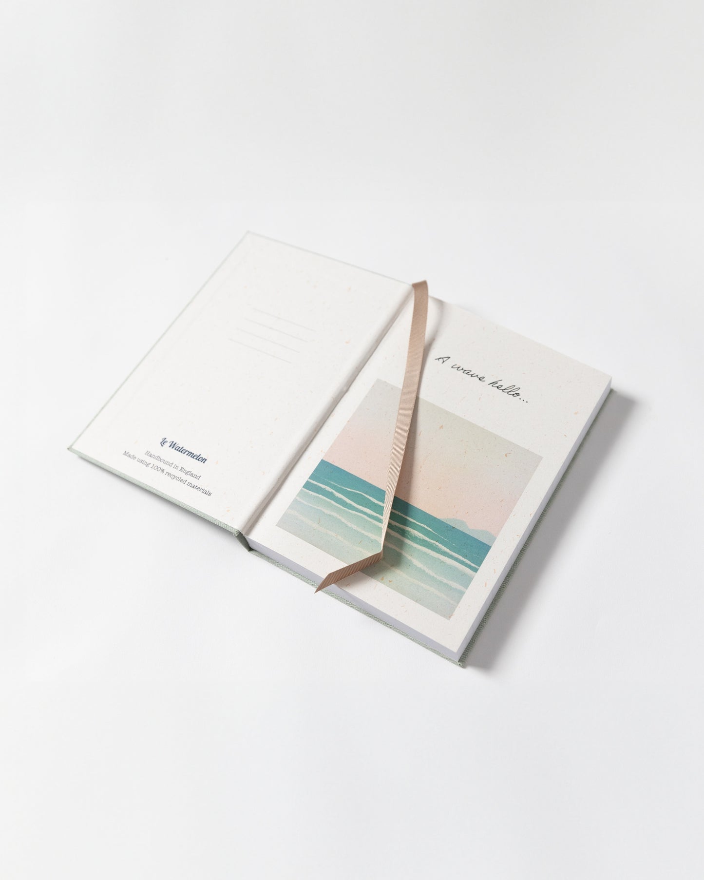 notebook green pastel inside design