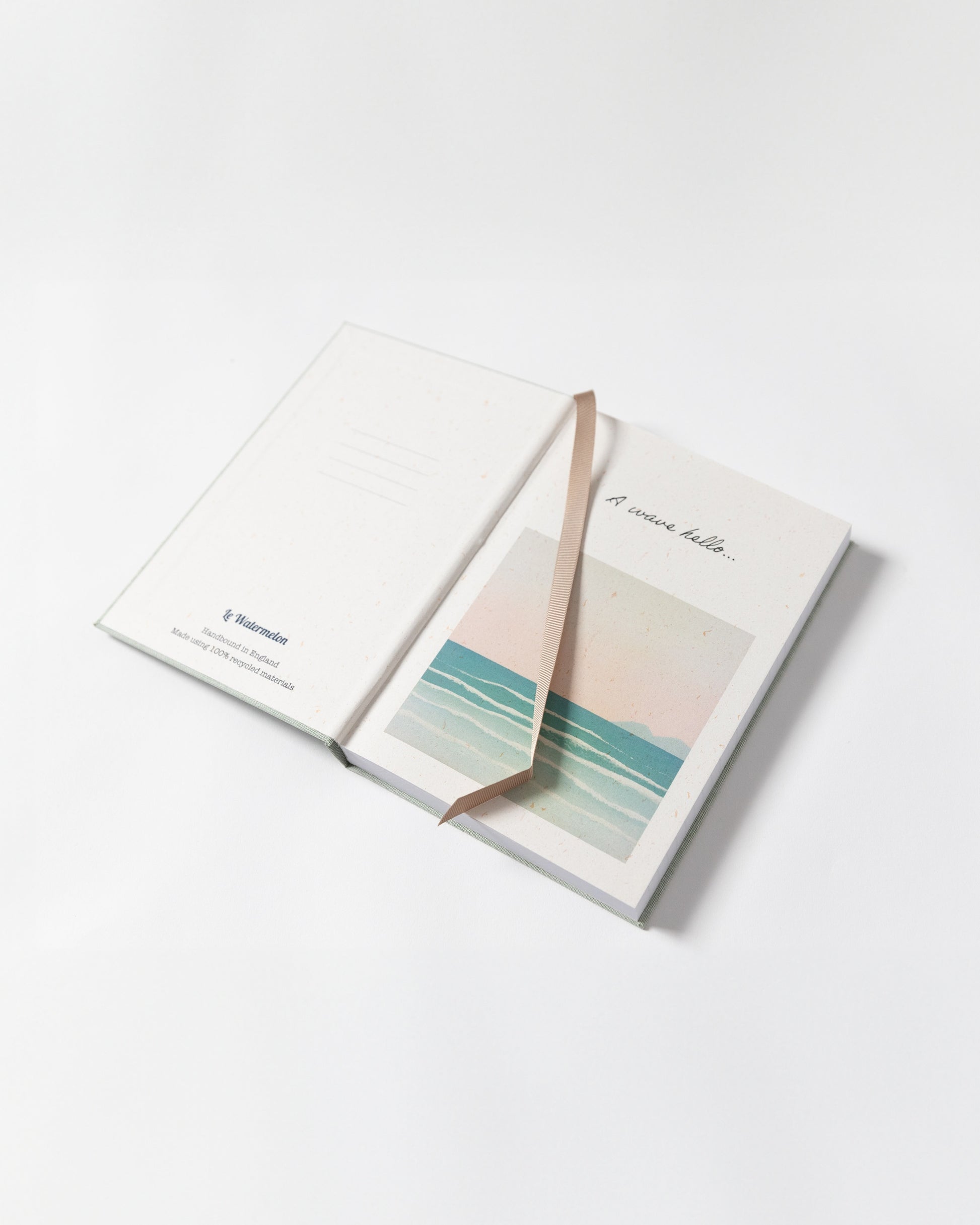 notebook green pastel inside design