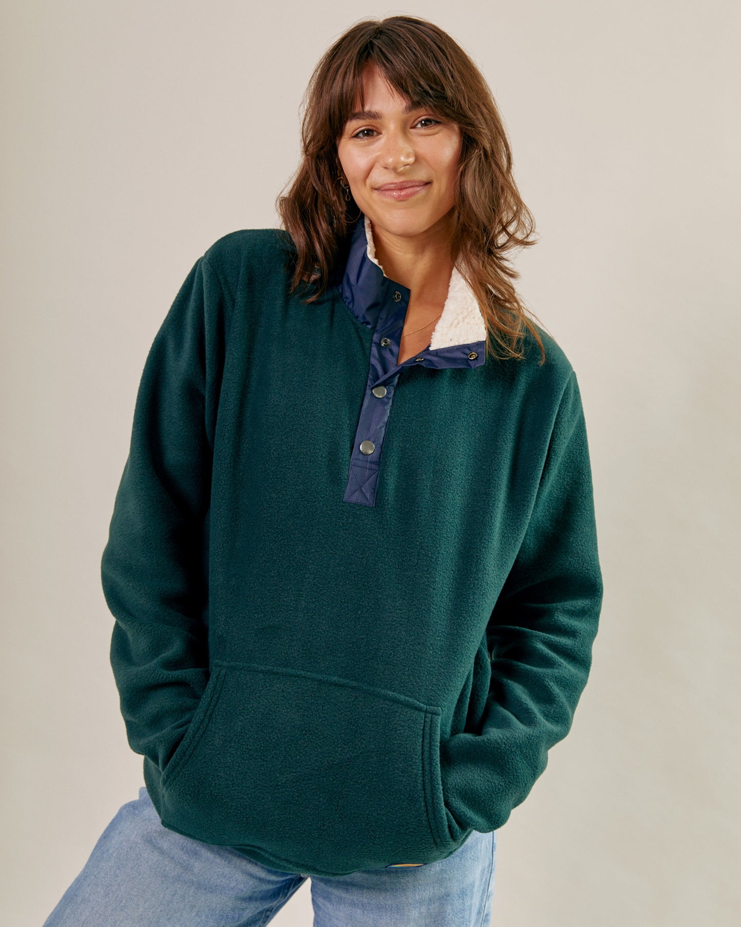 polar fleece green womens
