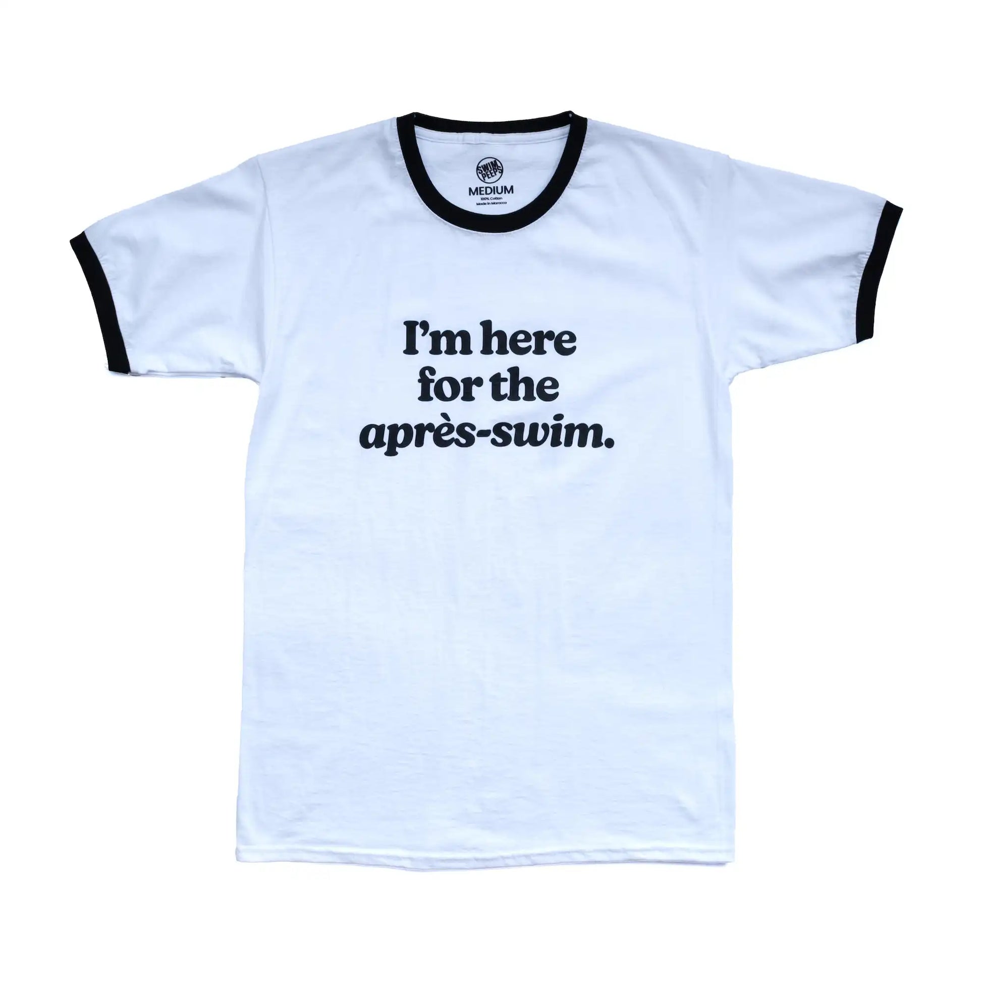White ringer t-shirt with print