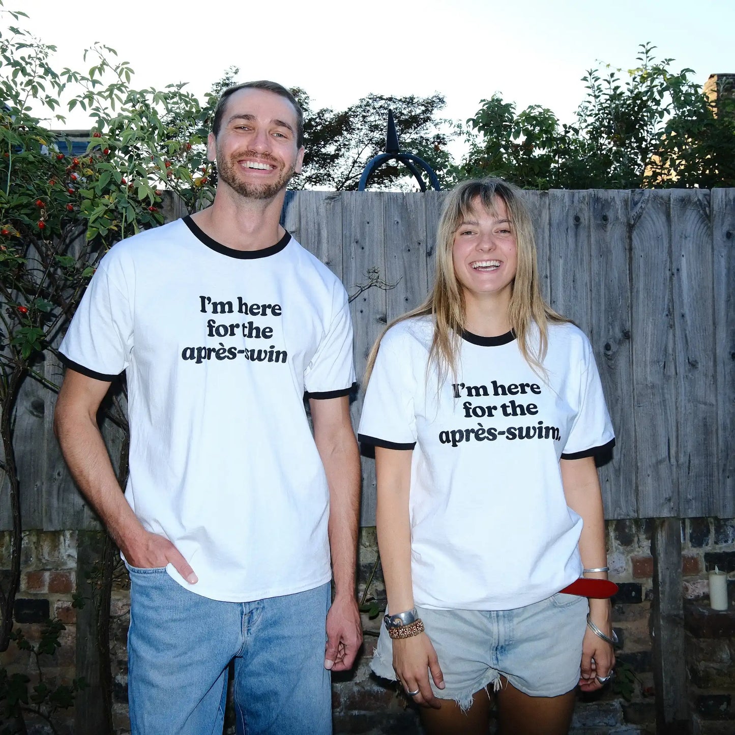 White ringer t-shirt unisex