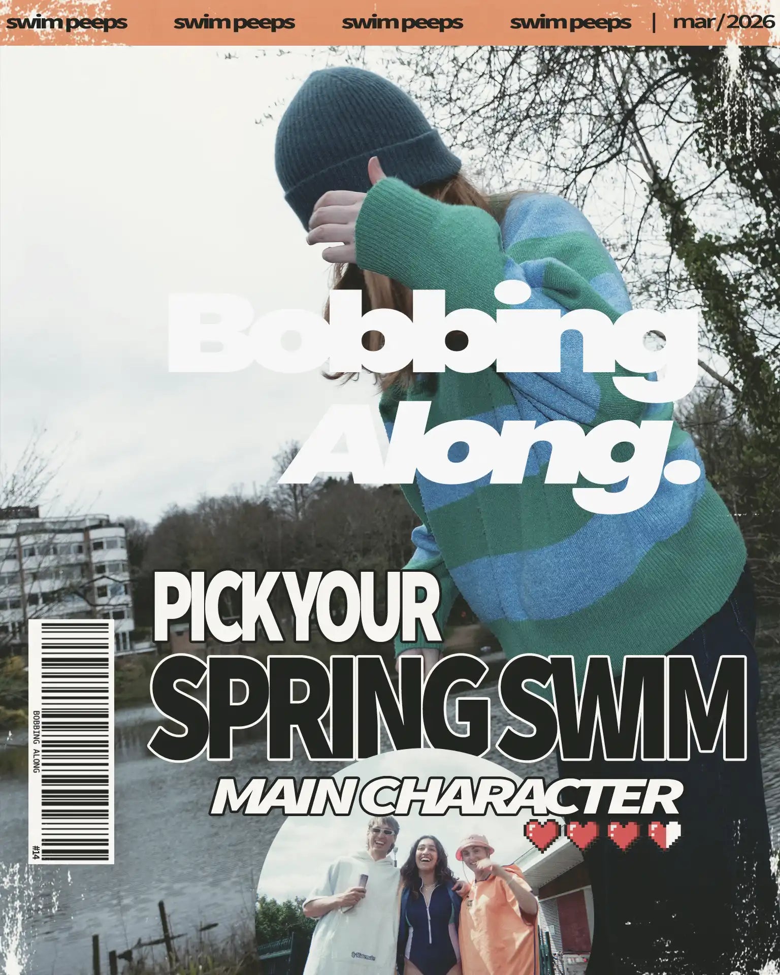 Front cover of Swim Peeps March 2026 Bobbing Along newsletter